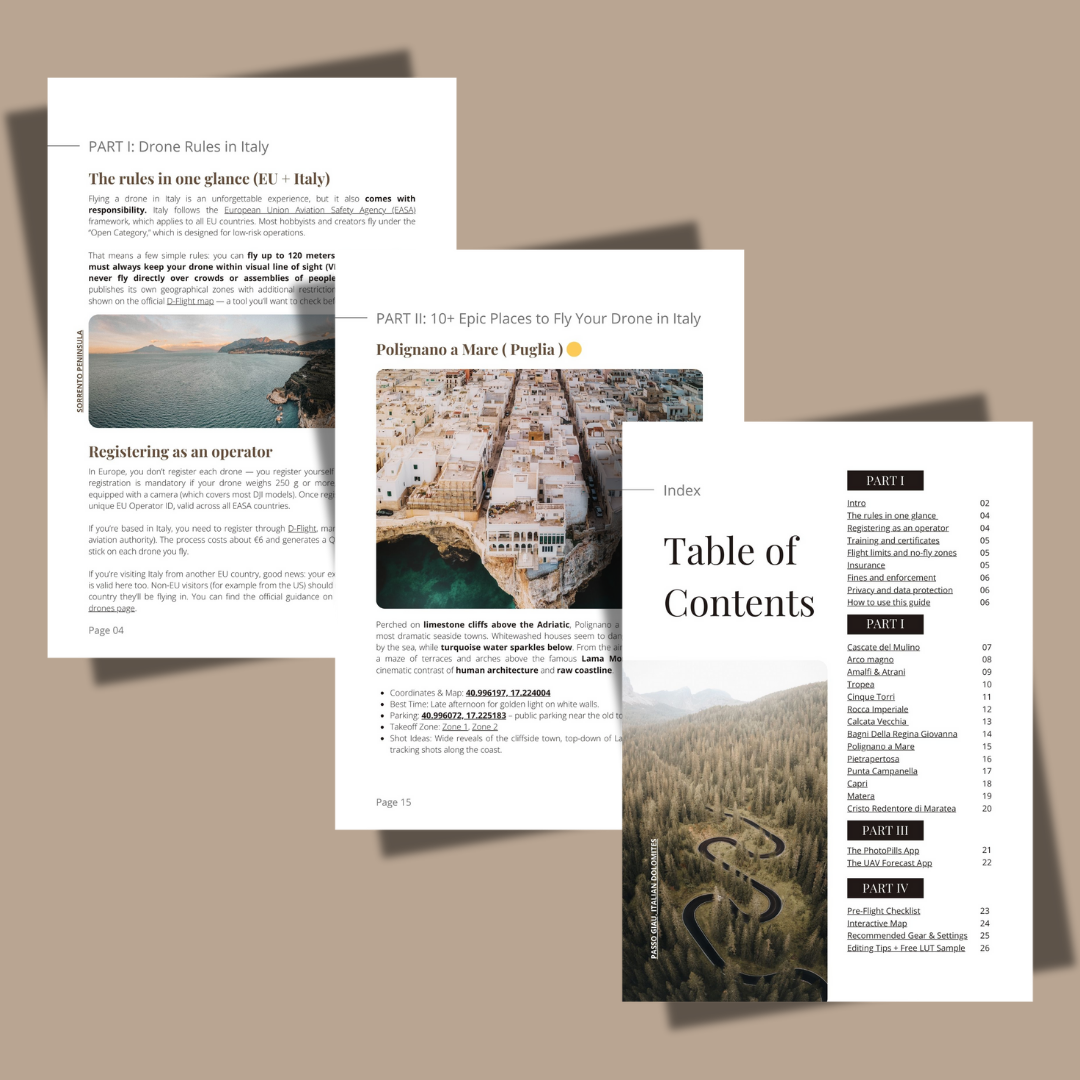 10+ Epic Places to Fly Your Drone in Italy